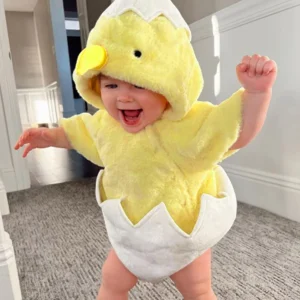 Winter Costume Fleece Hooded Baby Romper
