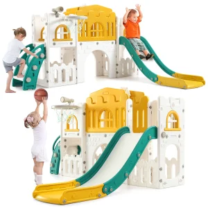 8 in 1 Toddler Slide Indoor Playground, Indoor