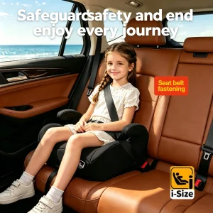 Lightweight Portable Backless Car Seat for Kids 4-12 Years