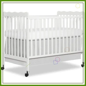 Baby Crib 3-in-1, White,  Adjustable  Heights, Toddler Bed
